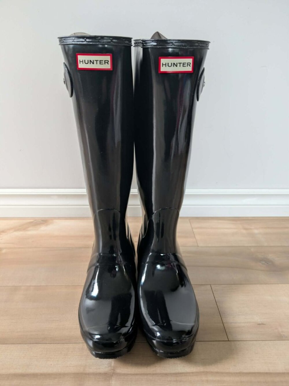 Hunter Original Tall Gloss Black Rain Boots Women’s US 10 EU 42 NEW